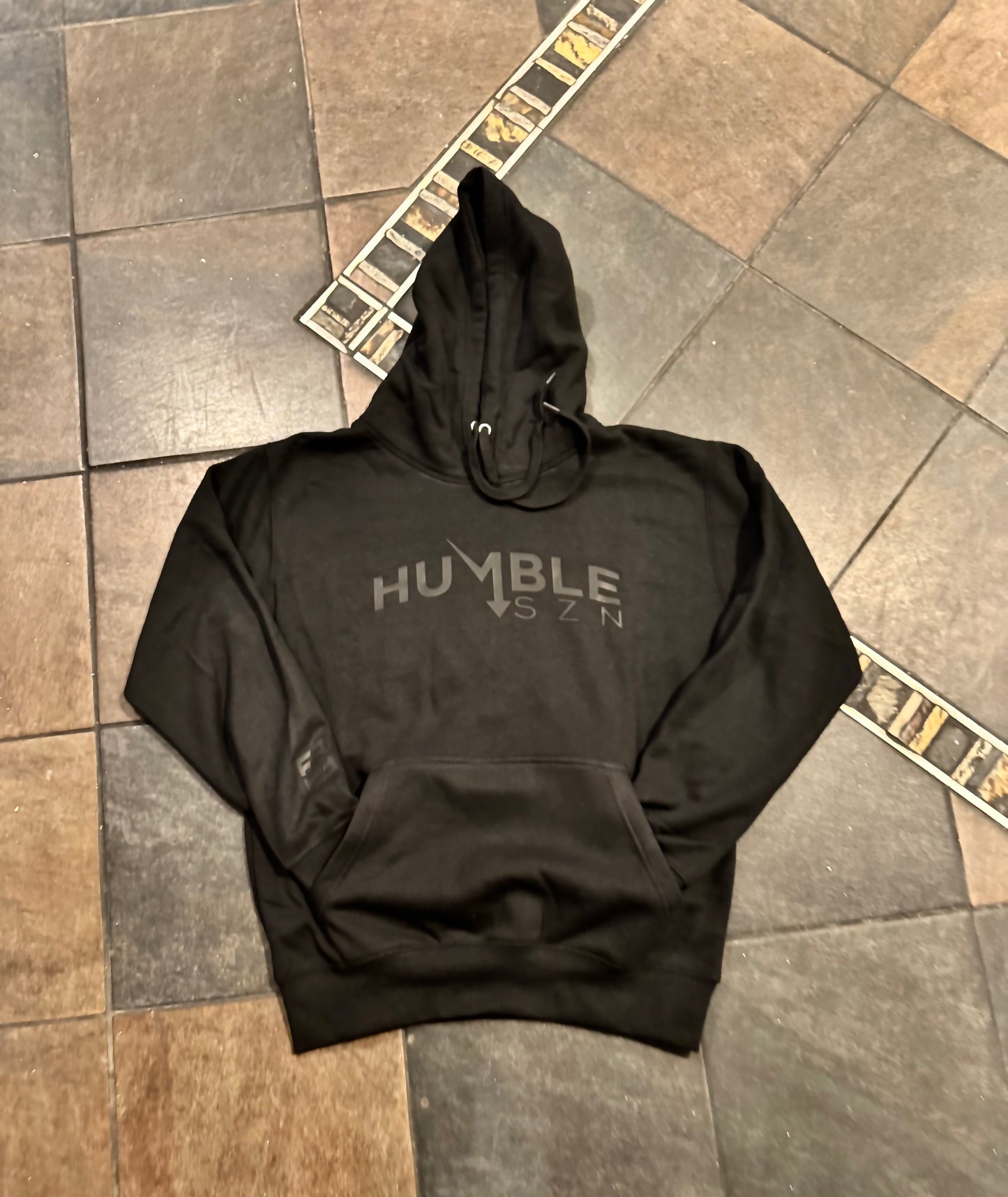 HUMBLE SZN BLACK IN BLACK HOODIE